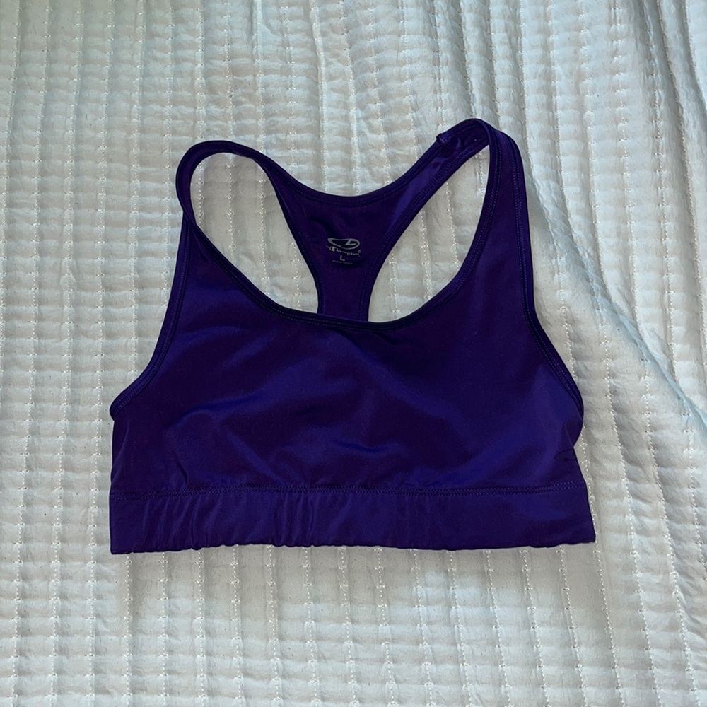 purple sports bra